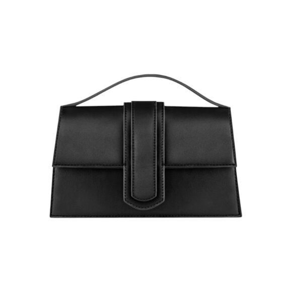 NEW KAYLA + AVA Miranda Top Handle Bag Black with Removable Strap BEAUTIFUL - Picture 1 of 6